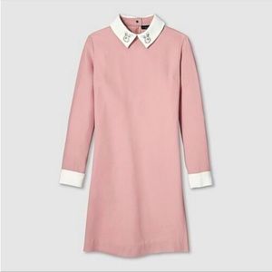 Victoria Beckham Target Blush Pink Bunny Dress S New Peter Pan Collar Retro Mod